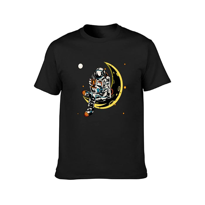 Skull Astronaut Funny Cotton Men's T-Shirt Tops Universe explorationAstronauts (27)