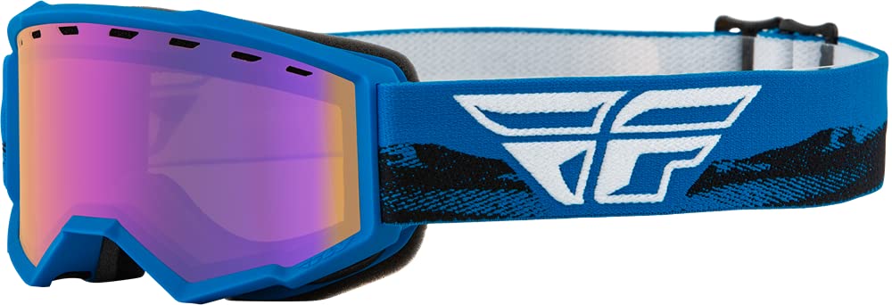 Fly Racing YOUTH FOCUS SNW GOGGLE BLU/BLK W/BLUE MIRROR/AMBER LENS