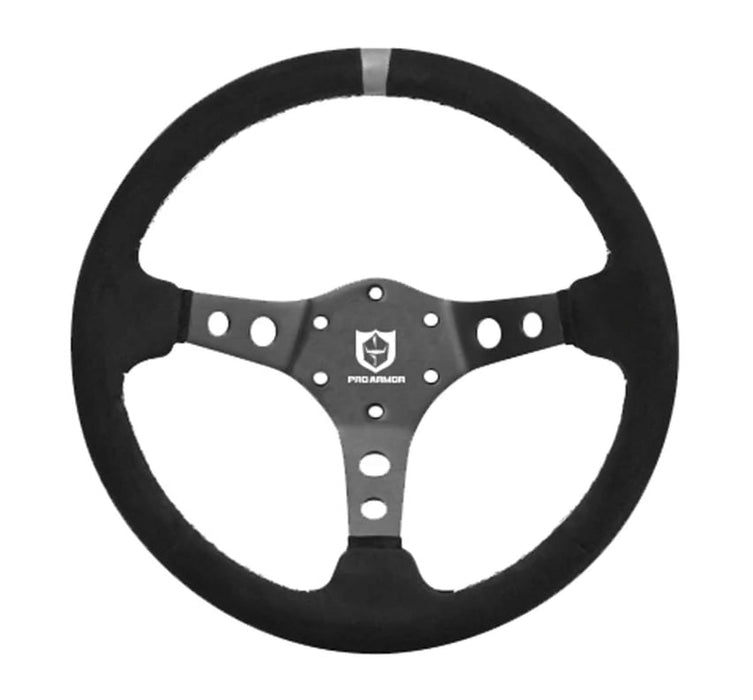 13.75 Top Marker Suede Steering Wheel - Gray