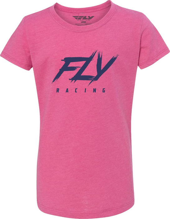 Fly Racing 356-0175YL Girl's Fly Edge Tee Pink Yl