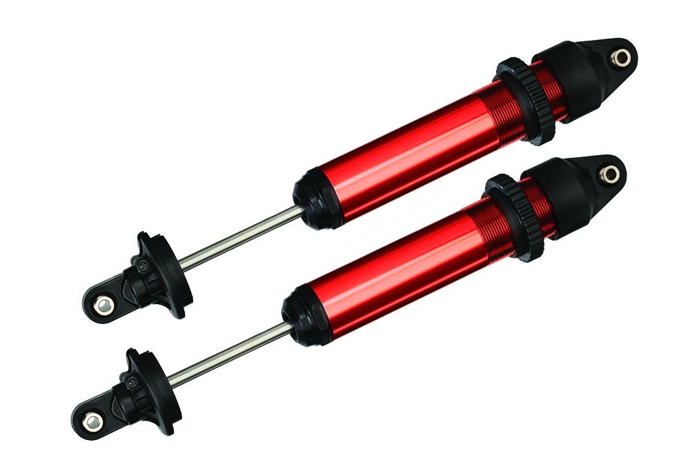 Traxxas 7761R Red-Anodized Aluminum GTX Shocks Fully Assembled without Springs (pair)