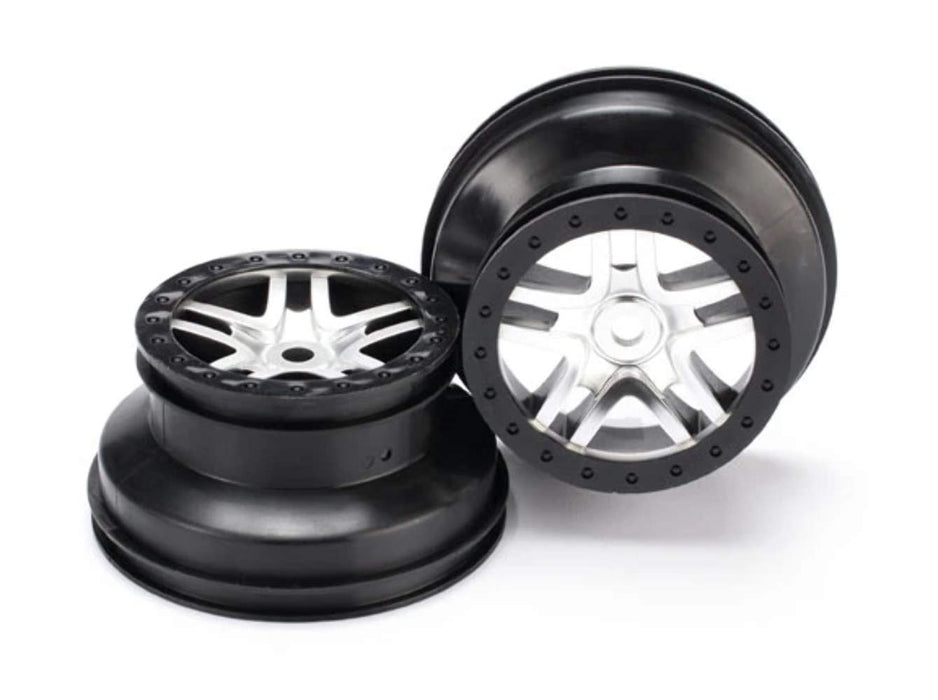 Traxxas Wheels Sct Split-Spoke Satin Chrome Black