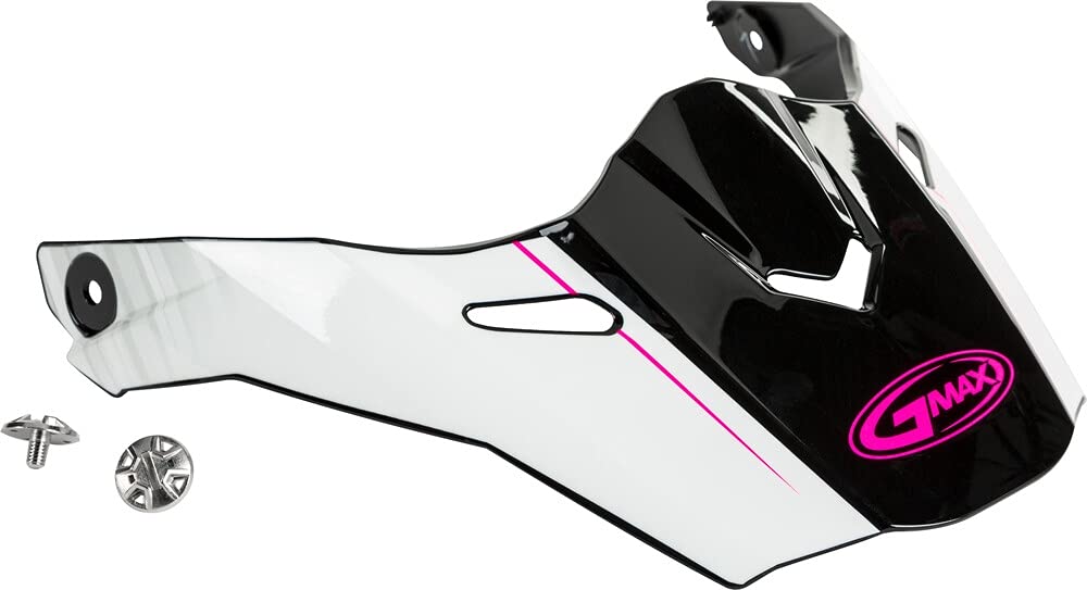 GMAX AT-21 Raley Visor with Screws Off-Road Motorcycle Helmet Accessories - Black/White/Pink/One Size