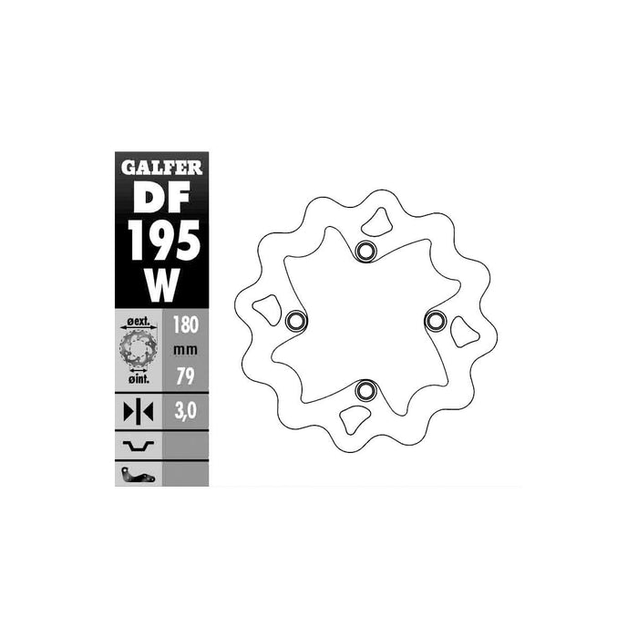 Galfer Standard Wave Brake Rotor - Rear For 00-23 KAWASAKI KX65