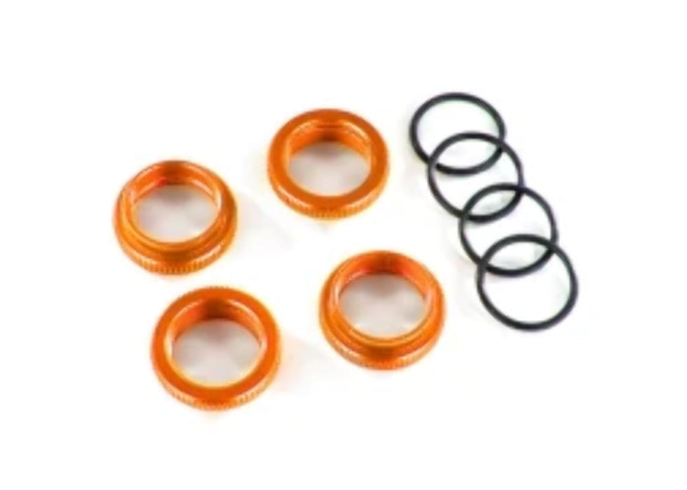 Traxxas 8968A Spring Retainer(Adjuster) Orange-Anodized Alum GT-Maxx Shocks(4)