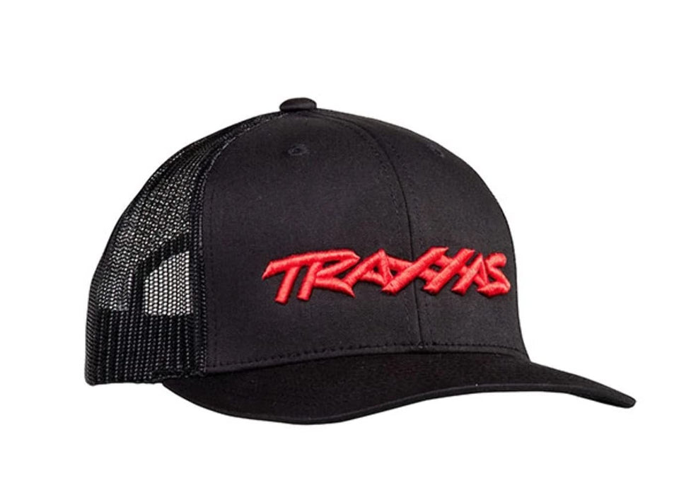 Traxxas 1182-BLR Traxxas Logo Hat Curve Bill Cap - Black with Red Lettering