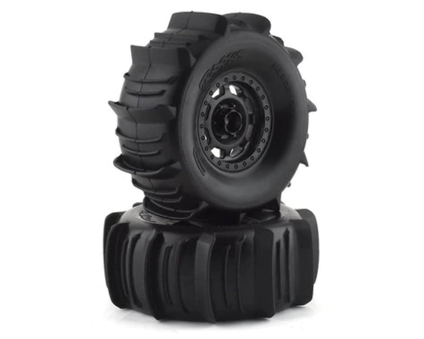 Traxxas 8475 Desert Racer Wheels with Paddle Tires Black