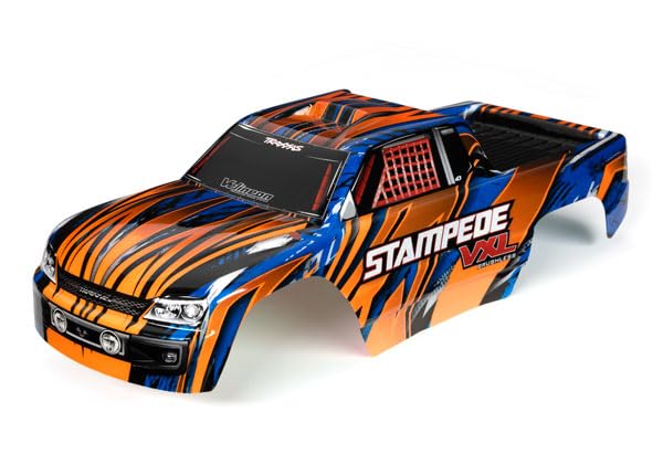 Traxxas 3620T Body Stampede VXL Orange && Blue (Painted Decals Applied)