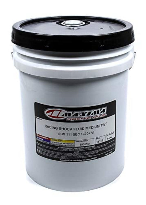 Maxima (58505M) 7WT Grade-111/390 Medium Racing Shock Fluid - 5 Gallon Pail