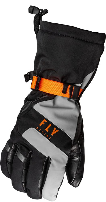 Fly Racing 2023 Snow Highland Glove (Black/Grey/Orange, X-Large)