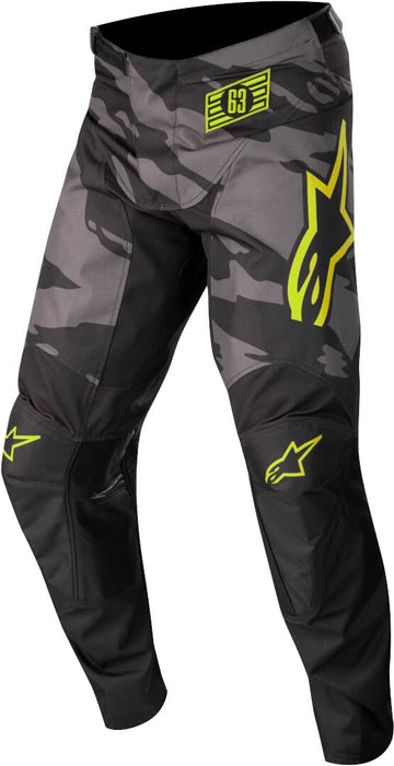 Alpinestars Youth Racer Tactical Pants Blk/Gray Camo/Ylw Fluo Sz 22 482-975522