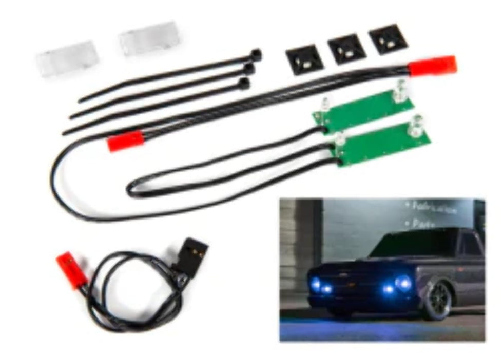 Traxxas 9496X Led Light Set Front Complete (Blue) (Includes Light Harness Power Harness Zip Ties (9))