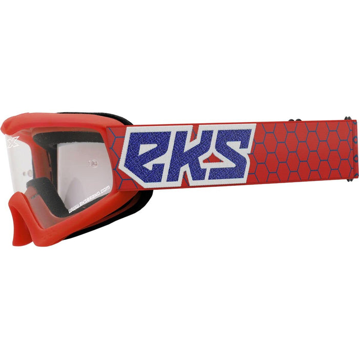 EKS Brand Youth X-Grom Goggles (Red/White/Blue Metallic)