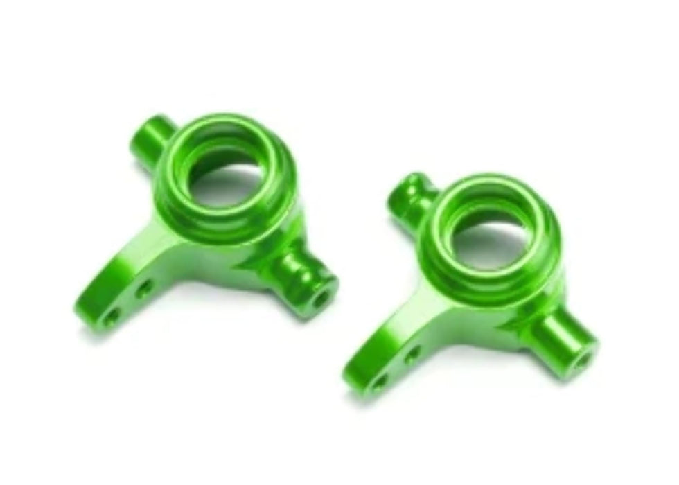 Traxxas 6837G Green Anodized Aluminum Steering Block Set (2)