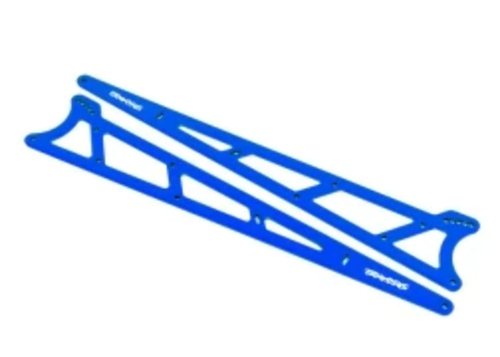 Traxxas 9462X Side Plates Wheelie Bar Blue (Aluminum) (2)