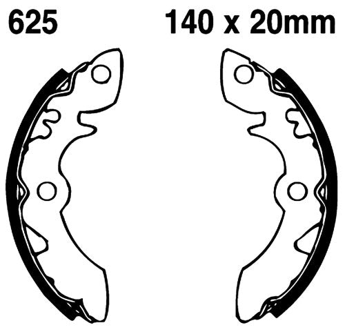 EBC Brakes 625G Water Grooved Brake Shoe