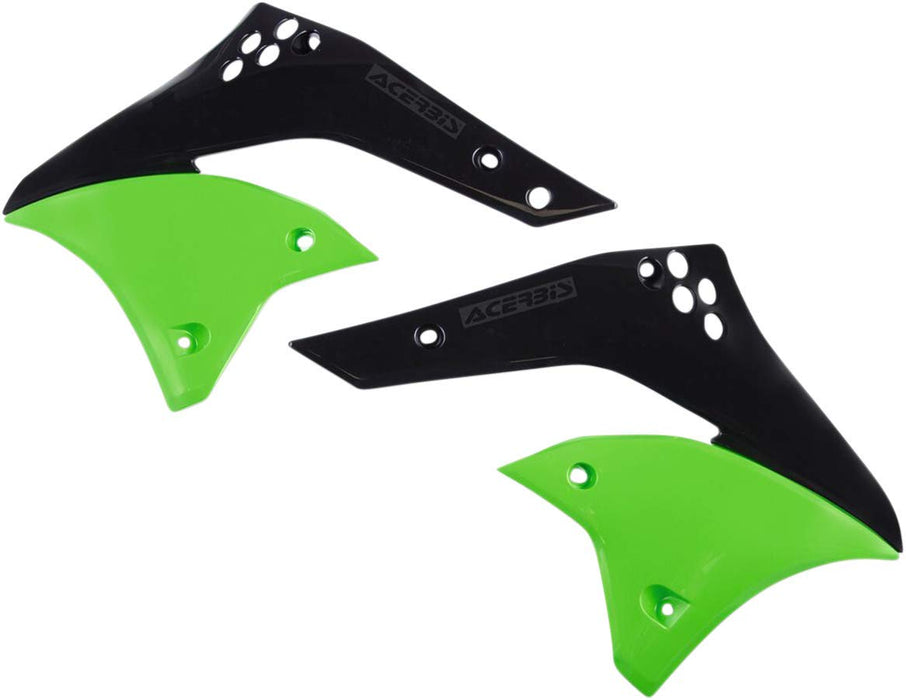 Acerbis 1581-0400 Radiator Shrouds Black/Green