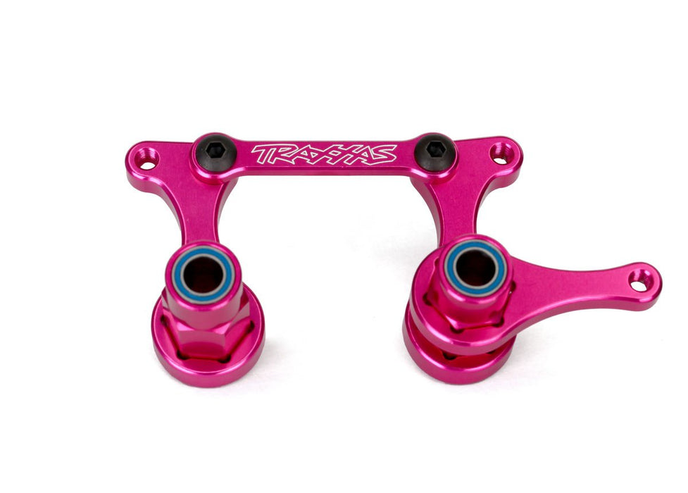 Traxxas 3743P-Anodized T6 Aluminum Steering Bell Cranks & Drag Link Pink