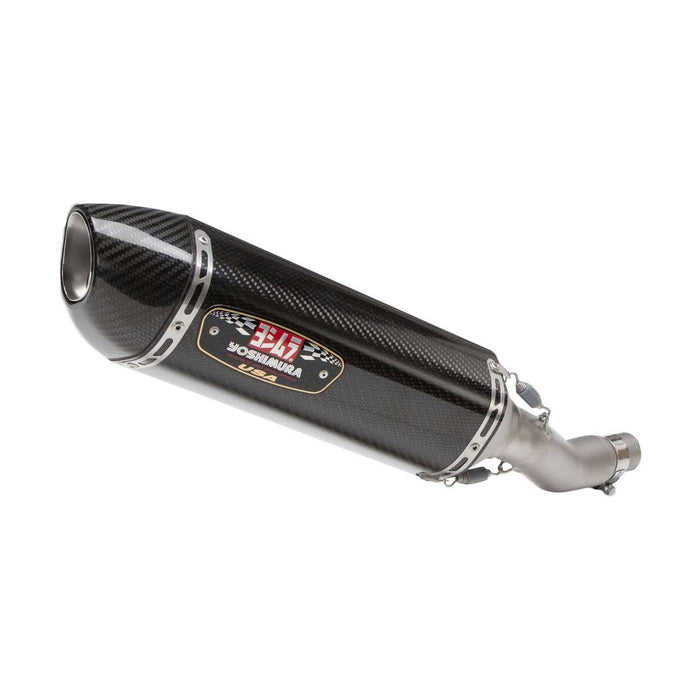 Yoshimura R-77 Slip-On Exhaust (Street/Carbon Fiber With Carbon Fiber End Cap/Works Finish) Compatible With 16-20 Honda Cbr500R 12553B0220