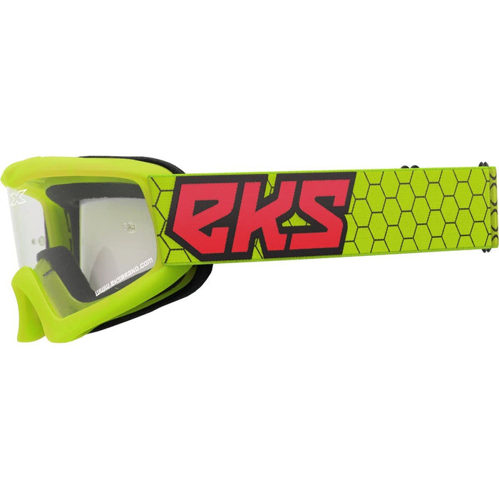 EKS Brand X-Grom Youth Goggles OSFM Flo Yellow/Black/Fire