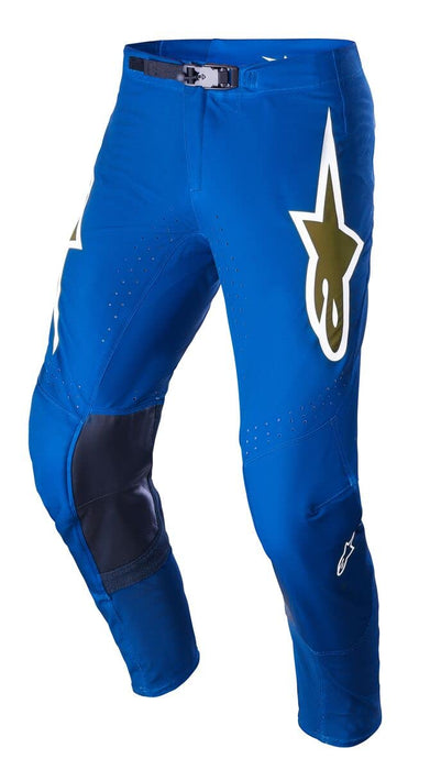 Alpinestars 2023 Supertech Bruin Men's Off-Road Motorcycle Pants - Blue/Brushed Gold / 30