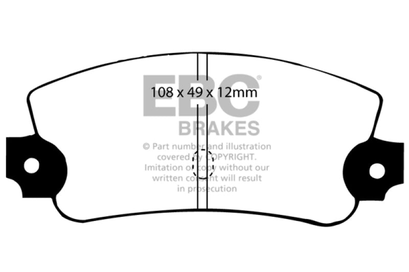 EBC 75-81 Lancia Beta 1.8L Greenstuff Rear Brake Pads DP2231