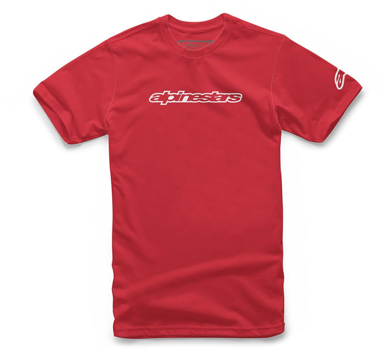 Alpinestars Unisex-Adult Wordmark Tee-Red/White (2X) (Multi, One Size)