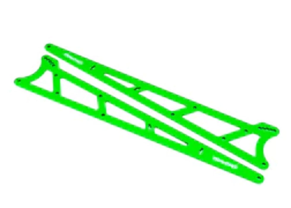 Traxxas 9462G Side Plates Wheelie bar Green (Aluminum) (2)