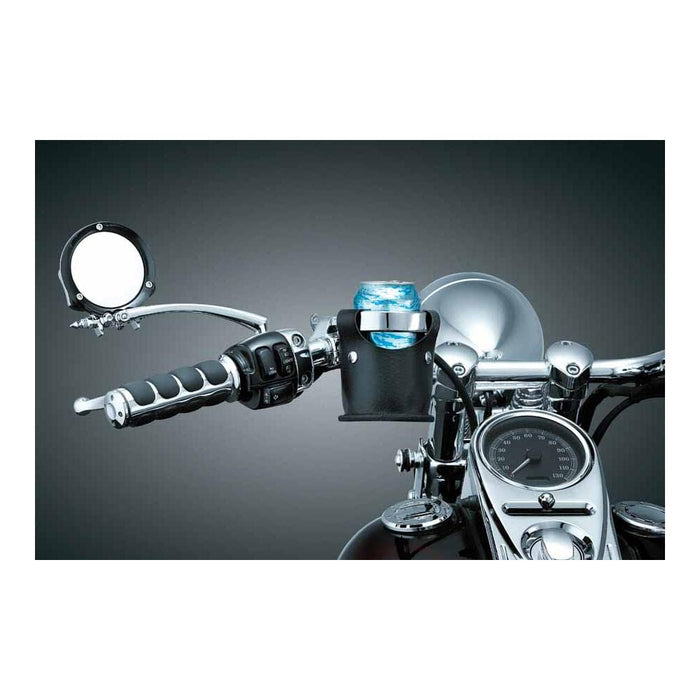 Kuryakyn Motorcycle Handlebar Accessory: Universal Drink Ring Beverage/Cup Holder For Motorcycles With 1" Diameter Bars, Chrome 1488