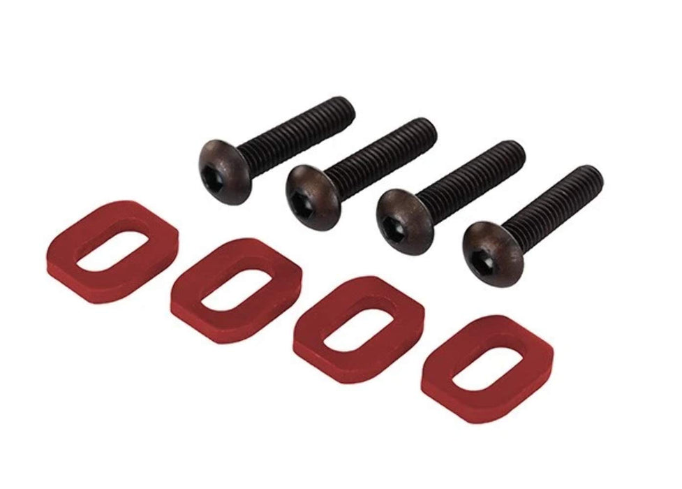 Traxxas BCS Aluminum Red-Anodized Washers Motor Mount (4 Pack) 4 x 18mm Red