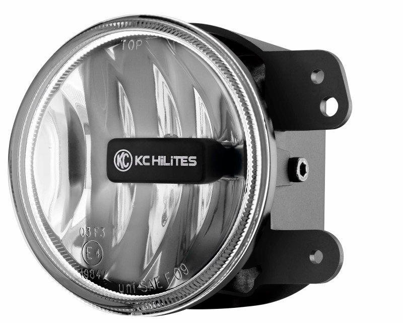 KC HiLiTES 07-09 compatible with Jeep JK 4in. Gravity G4 LED Light 10w SAE/ECE Clear Fog Beam (Pair Pack System) 494