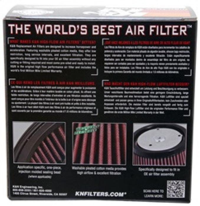 K&N 4in ID / 5.25in OD / 2in H Custom Assembly Filter designed to fit Harley-Davidson Motorcycles RK-320B