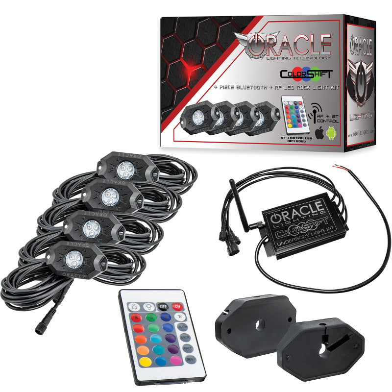 Oracle Bluetooth + RF Underbody Rock Light Kit 4 PCS ColorSHIFT SEE WARRANTY 5818-333