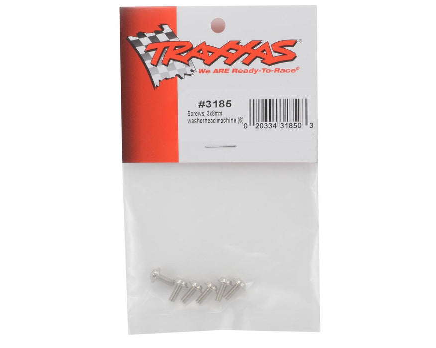 Traxxas Screws 3 x 8mm Washerhead TRA3185