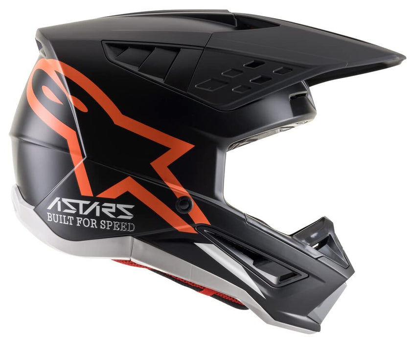 Alpinestars 83033211149-XL S-M5 Compass Helmet - Matte Black/Orange Fluo (X-Large)