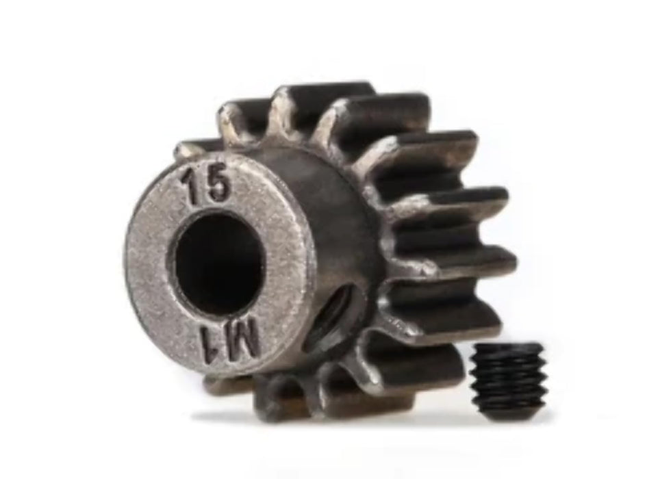 Traxxas 6487X 15-T Pinion Gear 1.0 Metric Pitch fits 5mm Shaft (compatible with steel spur gears)