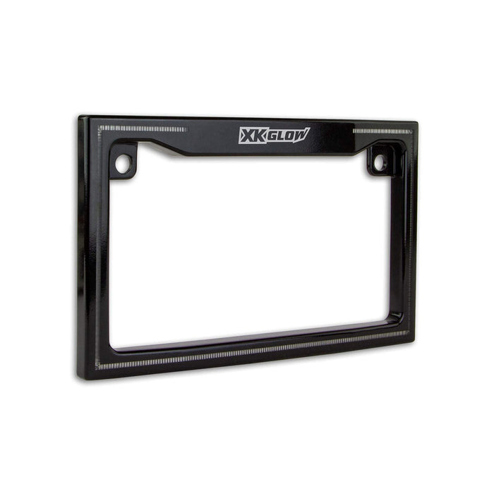 XKGLOW-XK034018 Motorcycle LED License Plate Frame with Running Turn and Brake - BLACK