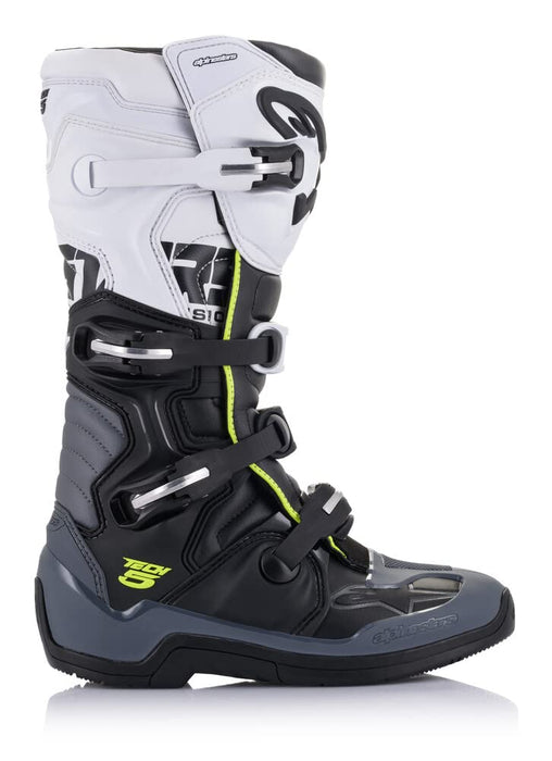 Alpinestars 2015015-102-12 Men's Tech 5 Motocross Boot, Black/Dark Gray/White, 12