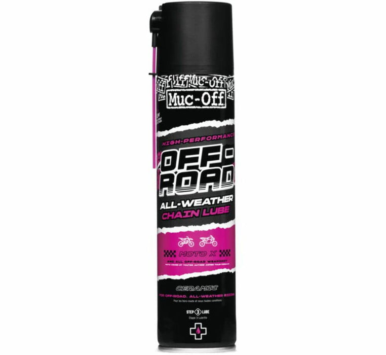 Muc-Off Off-Road Motorcycle Chain Lube, 13.5 fl oz - Motorcycle Chain Lubricant, Chain Wax for All Conditions - Chain Oil for Motocross, MX, Dirt Bike