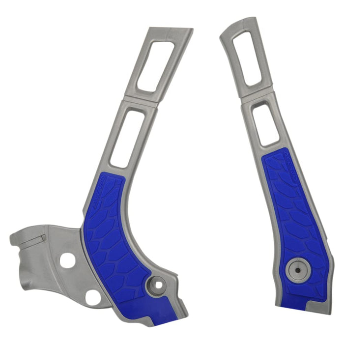 Acerbis 21-24 Fantic XE/XX/ 05-24 Yamaha YZ125/250/YZ125X/YZ250X Frame Guard X Grip Silver/ Blue 2464741404