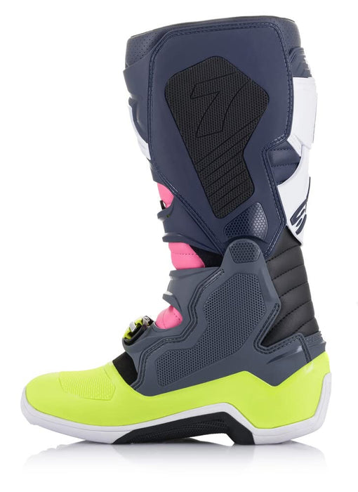 Alpinestars 2012014-9076-9 Men's Tech 7 Motocross Boot, Dark Gray/Dark Blue/Pink, 9