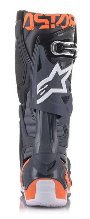 Alpinestars 2010020-9040-12 Tech 10 Boots Cool Grey/Orange Fluo Sz 12