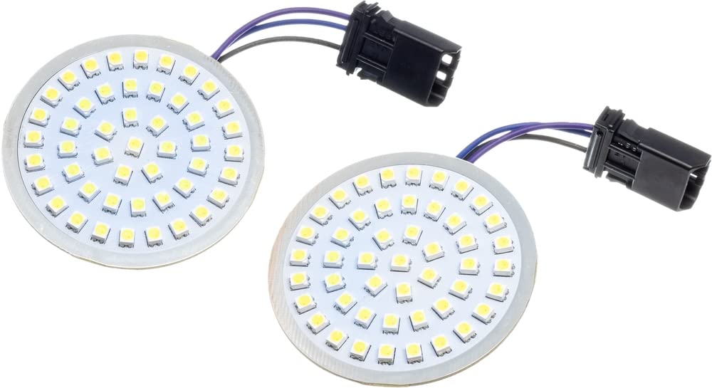 Letric Lighting Co LLC-BJSWA Bullet Style Switchbacks Turn Signal LED Inserts for CVOs - White/Amber