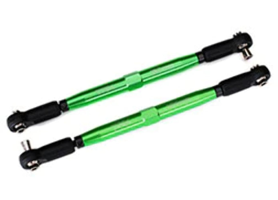 Traxxas TRA7748G Toe links X-Maxx (TUBES green-anodized 7075-T6 aluminum stronger than titanium) (157mm) (2)/ rod end