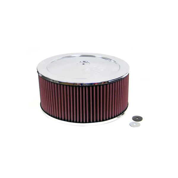K&N 14in. Red Custom Air Cleaner Assembly 5.125in. Flange x 11in OD x 7.25in. H w/Vent 60-1210