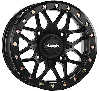 DragonFire Racing Typhon Wheel 14X7 4/137 5+2 +10 Machined Black 523196