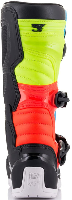 Alpinestars Tech 3S Youth Boots Blk/Ylw Fluo/Red Fluo (Size 6) (2014018-1538-6)