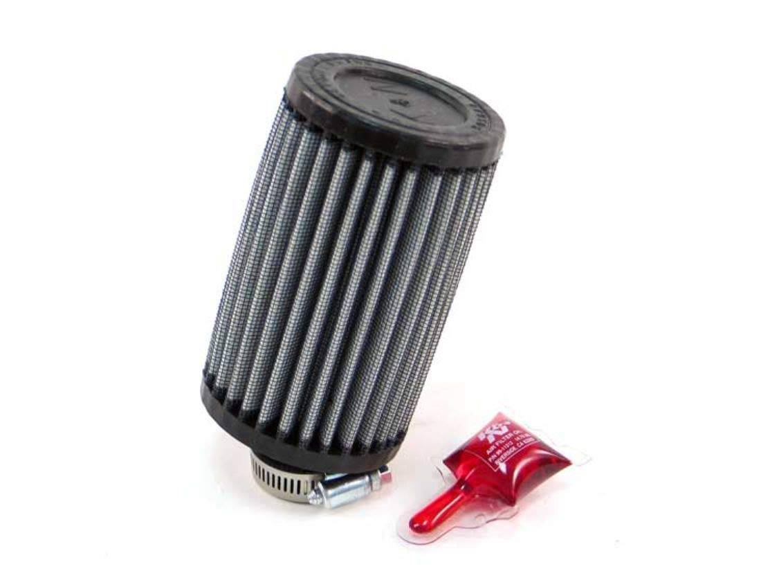 K&N Universal Clamp-On Air Filter: High Performance, Premium, Washable, Replacement Engine Filter: Flange Diameter: 1.25 In, Filter Height: 5 In, Flange Length: 0.75 In, Shape: Round, Ru-0110 RU-0110