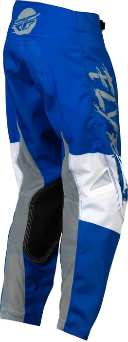 Fly Racing 2023 Youth Kinetic Khaos Pants (Light Grey/Blue/White, 20) 376-43320