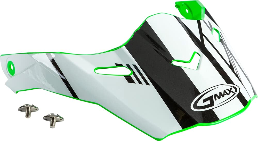 White/Green/Black GMAX AT-21S Adventure Epic Helmet Visor